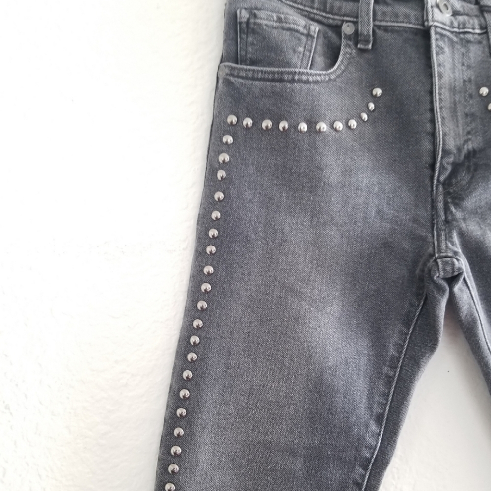 Levi's Made & Crafted Cigarette Slim Mid Rise Cropped Ankle Jeans Size 2… - Picture 7 of 14